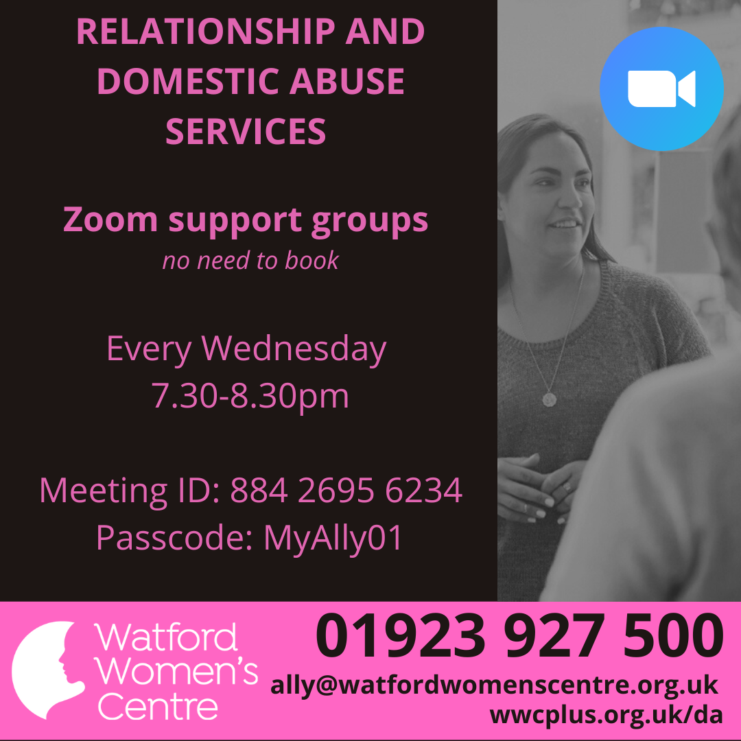 Join our Zoom Support Group every Wednesday 7:30pm-8:30pm. Meeting ID 884 2695 6234 Passcode MyAlly01