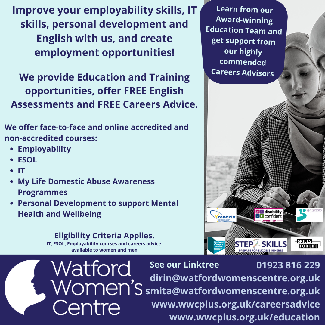 We provide #Education and #Training opportunities, offer FREE #English Assessments and FREE #CareersAdvice.  Learn from our #awardwinning #education team and gain guidance from our highly commended qualified #careersadvisors.  www.wwcplus.org.uk/education www.wwcplus.org.uk/careersadvice